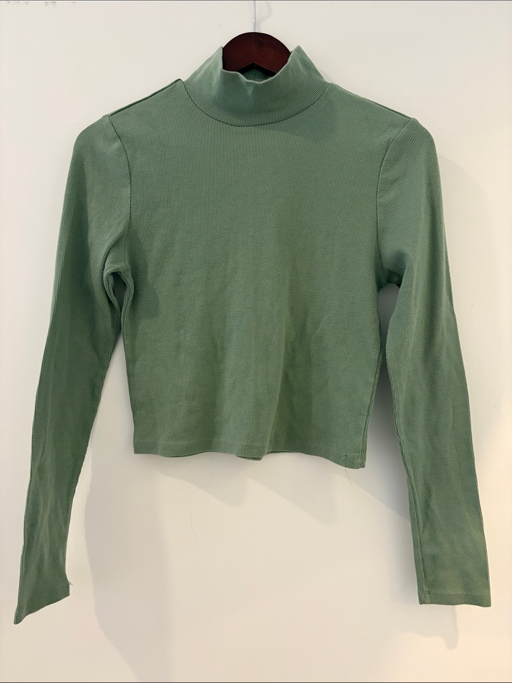 *bundle item* Aeropostale Sage Green Mock Neck Long Sleeve crop top